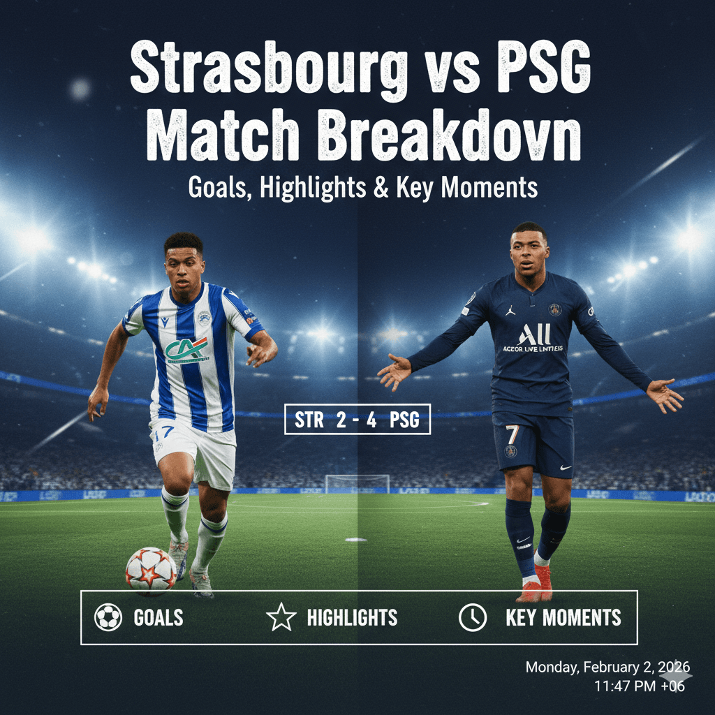 Strasbourg vs PSG Match Breakdown – Goals, Highlights & Key Moments
